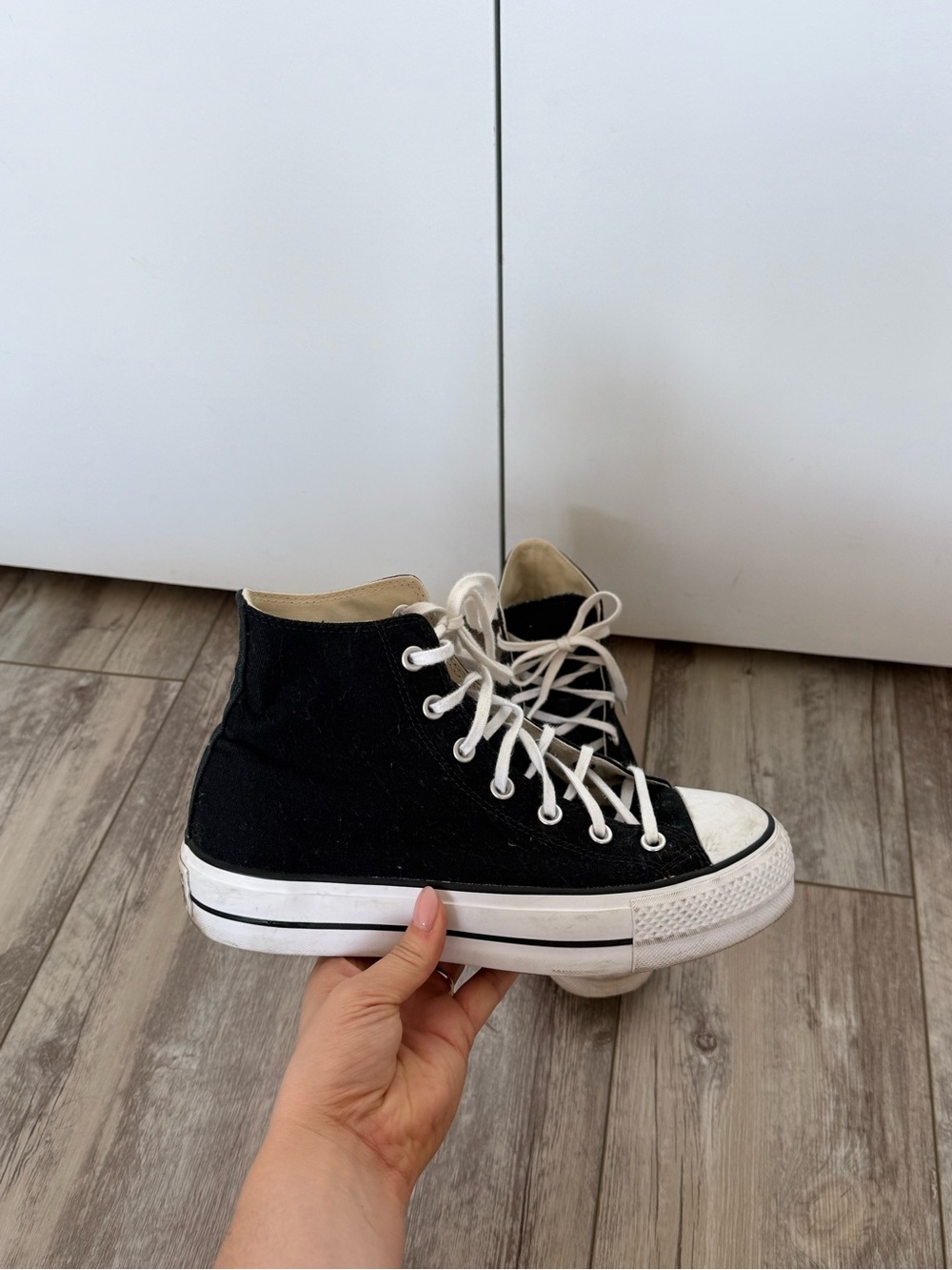 Converse Black & White High-Top Sneakers - Picture 3 of 4